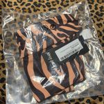 Nasty Gal Zebra High Leg Bikini Bottoms 6 NWT Photo 2