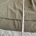 Bobeau Shift Midi Dress Olive Green Pullover Bell Sleeves Cotton Size L Photo 7