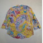 Ralph Lauren Lauren  Paisley Cotton Button Down Shirt – Women's L Photo 7