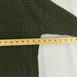 H&M Divided Turtle Neck Pullover Sweater Waffle Knit Women’s Small Green Photo 3