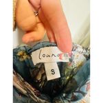 LOUNA Blue Floral Printed Tie Front Waist Mid Slit Maxi Tropical Dress Size S Photo 7