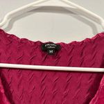 Komarov Flutter Sleeve Chiffon Charmeuse Midi Dress Cranberry Medium M Photo 2