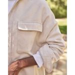 Frank & Eileen Mcloghlin Oversized Italian Brushed Canvas Shirt M/L Tan Size undefined Photo 2