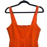 La Ligne NEW NWT  Vanessa 100% Silk Midi Dress Tangerine Orange Photo 3