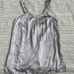 7 For All Mankind Lilac Silk Pleated Tank XS Photo 0