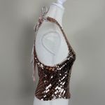 Free People Free People Disco Cami Size Small Rose Gold Sequins Photo 6