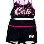 Rebel Athletics Cheer Cheerleading Womens Small Sports Bra Shorts California CA Pink Photo 0