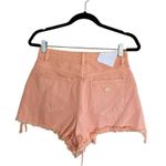 NWT Abrand A High Rise Relaxed Short Frayed Hem In Peach 31 Photo 3