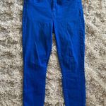 L'Agence Bright Blue L’AGENCE Stretchy Denim Jeans Pants w/ Distressed Ankle Hem Photo 2