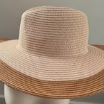 Urban Outfitters NWT  Moss Beige Colorblock Wide Brim Summer Fedora Hat, one size Photo 4