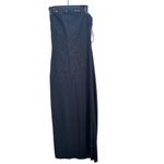 EXPRESS  STRAPLESS GLITTER DETAIL MAXI DRESS Photo 2