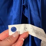 ZARA  Blue Satin Wrap Mini Dress Photo 5