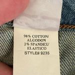 Eunina Blue Denim Cotton High Rise Front Button Closure Raw Hem Jeans L #1042 Photo 11