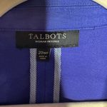 Talbots 20WP Blazer Jacket Bright Royal Blue Cotton Blend with Gold Buttons Photo 5