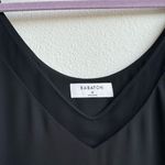 Aritzia  Babaton Galen Black Mesh Trim Drapey V-Neck Cami Tank Top Blouse Medium Photo 2