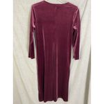 Lands' End Smokey Plum Velvet Knot-Front Midi Dress Festive Winter Holiday M Photo 7