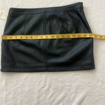 Free People Black Leather Mini Skirt Size 4 Photo 8
