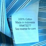 LC Lauren Conrad Women's  Blue Stripes 3/4 Sleeve Plus‎ Size 3X Blouse Button-Up Photo 6