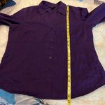 Fashion Bug  Dark Purple Dress Shirt Women’s Size 0X Pintuck detail Career Office Photo 6