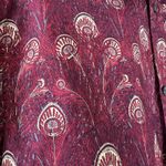 Field Womens Shirt M Made in England Peacock Print‎ Cotton Retro Long Sleeve Size M Photo 6