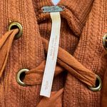 Free People  Womens Little Gingy Tank Top Lace V Neck Bodice Rust Orange Small Photo 8