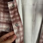Workshop Republic Clothing Flannel Jacket-Pink Brown White-Women’s Size XL Photo 1