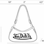 Von Dutch  | “Orange Cow” Shoulder Bag & Removable Iconic Wrench Charm Photo 7