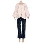 EMERSON FRY Frances Blouse, Shell Pink Linen, Medium Photo 3