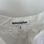 Reformation  Winifred White Linen Mini Dress with Bow Detail Size: 10 Photo 7