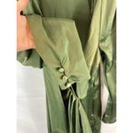 ASOS  Design Satin Wrap Mini Dress Green Size 8 Photo 4
