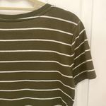a.n.a Classic V-Neck Striped Short Sleeve Tee Shirt Photo 4