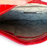 Plinio Visona  Red Patent Leather Silver Chain Strap Crossbody Shoulder Bag Photo 4