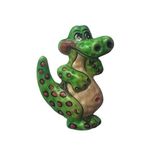 Vintage Brooch Pin Alligator Crocodile 1970 Funky MCM Berries Signed Plastic Green Photo 1