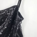 WAYF Emma Rose Top Women's Small Black Sequin Crop Sleeveless Blouse Photo 6