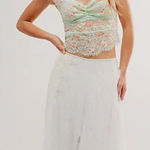 Free People #106 NWT  Garden Party Lace Tee in Sprout Green Photo 0