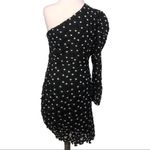 Bardot  One Shoulder Puff Sleeve Lace Dress In Black and Ivory 8 NWT Photo 4