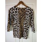 Joseph A  Qu'est-Ce Que Animal Print Stretch Top 3/4 Sleeves Office Comfort Date Photo 3
