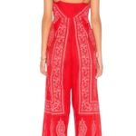 Free People Feel The Sun Cut-Out Boho Jumpsuit in Red size 2 Photo 1