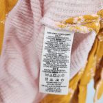 Free People  Auxton Pink and Mustard Yellow Thermal Long Sleeve Wrap Top Small Photo 3