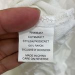 Eyeshadow Elegant White Eyelet Trimmed embroidered boho Top #34 Photo 7