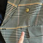 Boston Proper  Houndstooth Plaid Blazer Sz 10 Photo 11