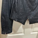 BLANK NYC snakeskin faux leather moto jacket black size medium Photo 2