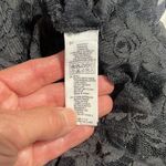 Forever 21 Lace Sheer Nylon Charcoal Top Womens Small Short Sleeve Sheer Photo 8