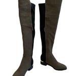 Bar III NWOT, Women's Rene Knee-High Leather Boot, Olive Photo 5