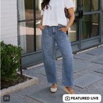 These Three Boutique  Lolly Utility Barrel Jean - Medium Wash Photo 1