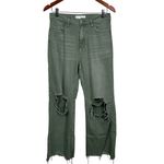Velvet Tees Vervet Super High Rise 90s Vintage Crop Flare Jeans Green Size 27 Photo 1