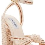 Steve Madden White Braided Strap Heels Photo 0