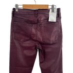 Sam Edelman Coated Burgundy Skinny High Rise Stiletto Jean Size 2 New Photo 4