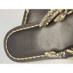 Bernardo Toe Post Brown Gray Snakeskin Two Strap Sandals Size 9 Photo 5