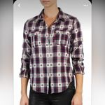 Paige  Mya Plaid Aztec Button Down Shirt Size Medium‎ Cabin Outdoor Photo 9